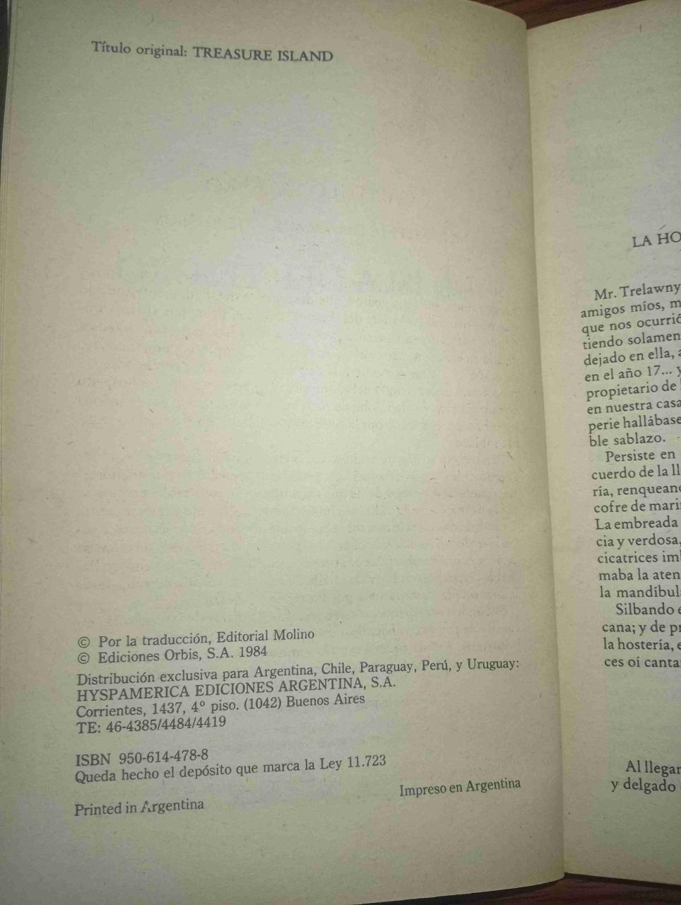 Libro 'La Isla del Tesoro' R. L. Stevenson - miniatura 2