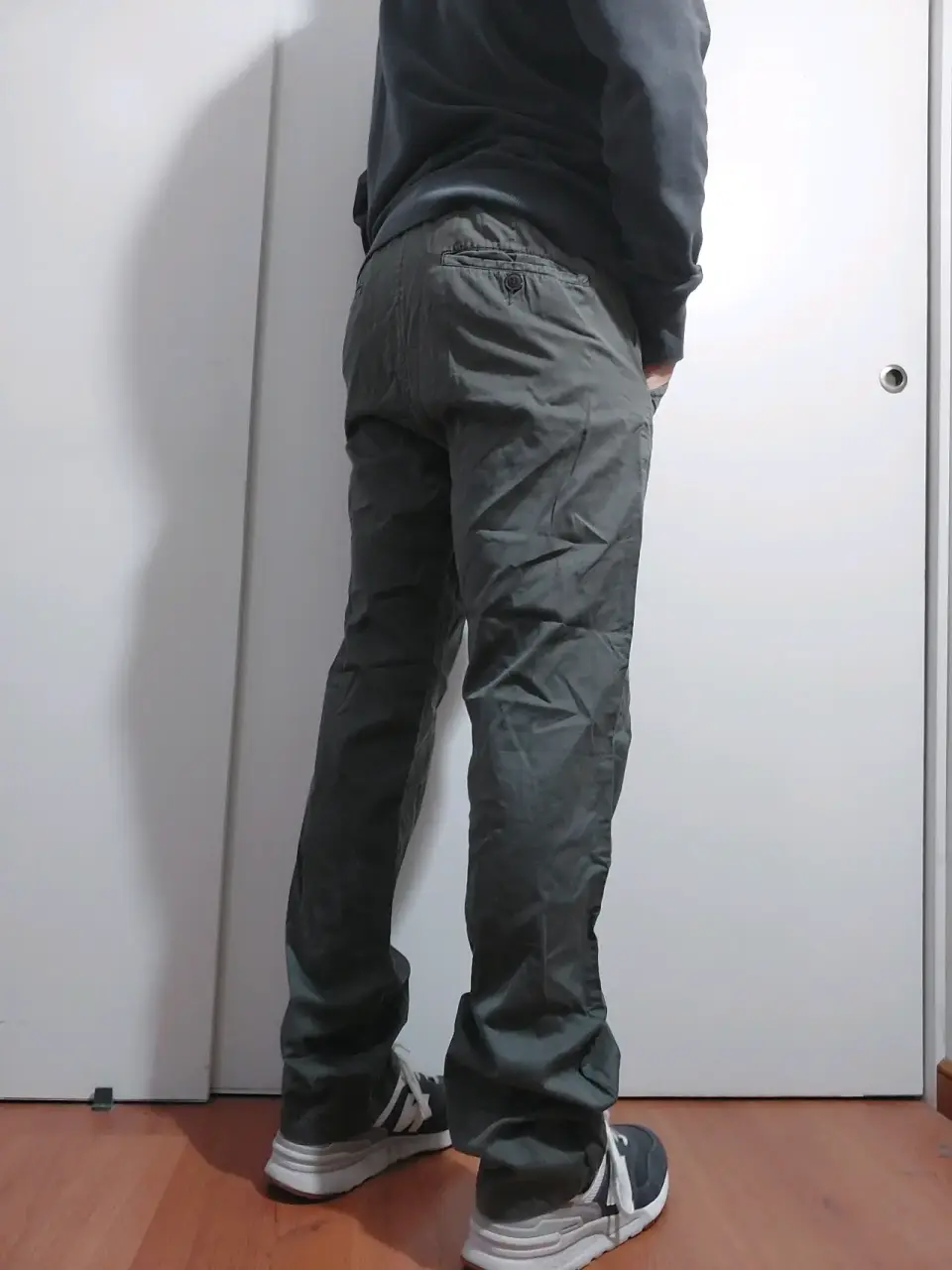 Pantalones regular gris oscuro - miniatura 1