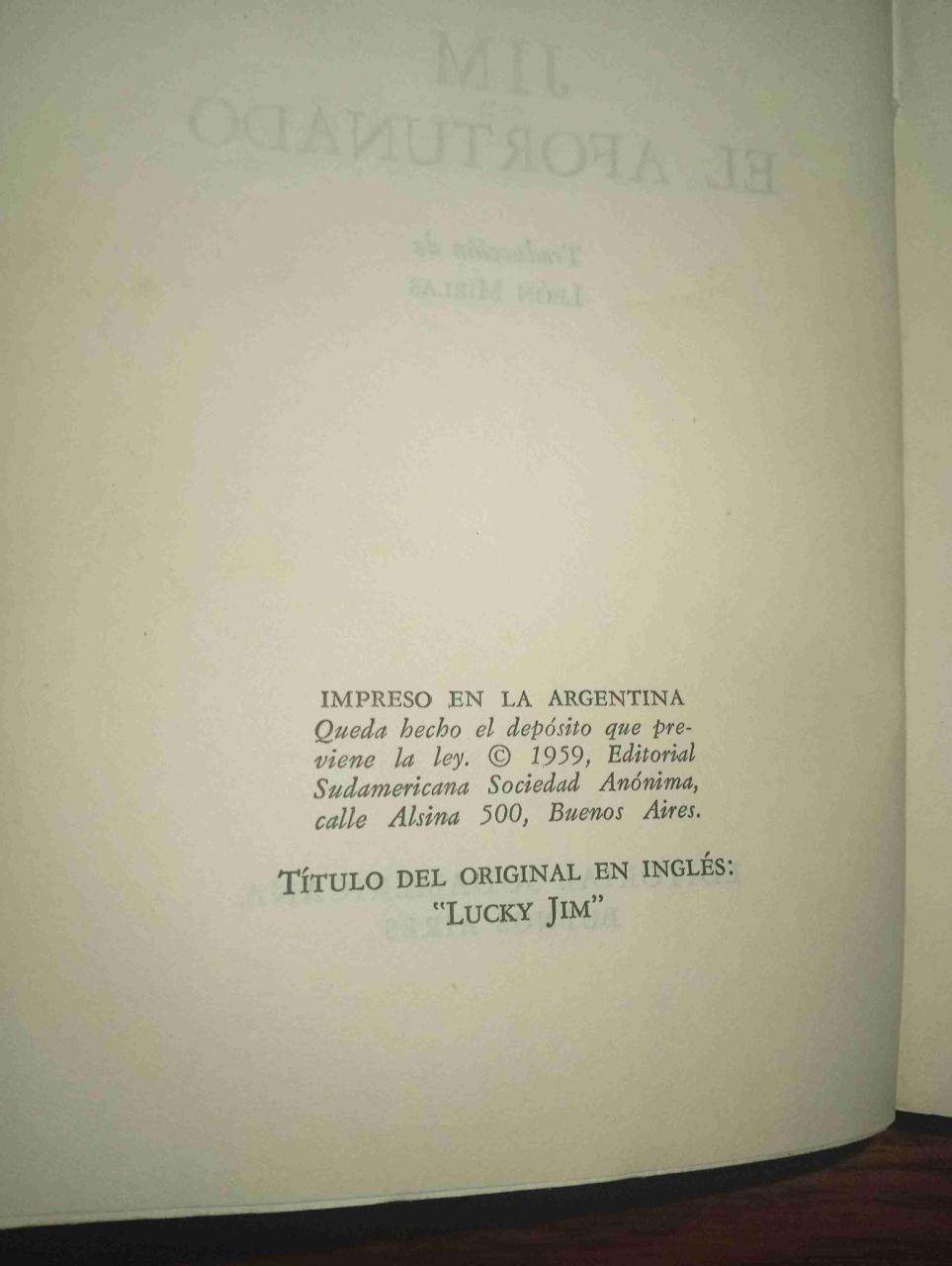 Libro 'Jim el Afortunado' Kingsley Amis - miniatura 2