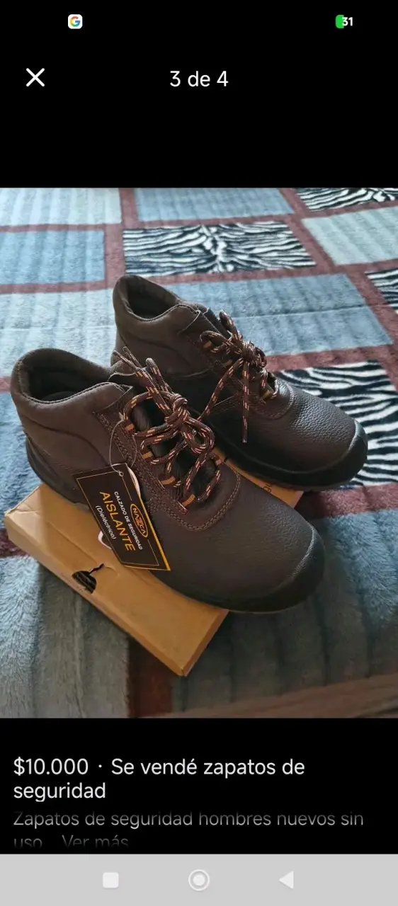Zapatos de seguridad marrones - miniatura 1