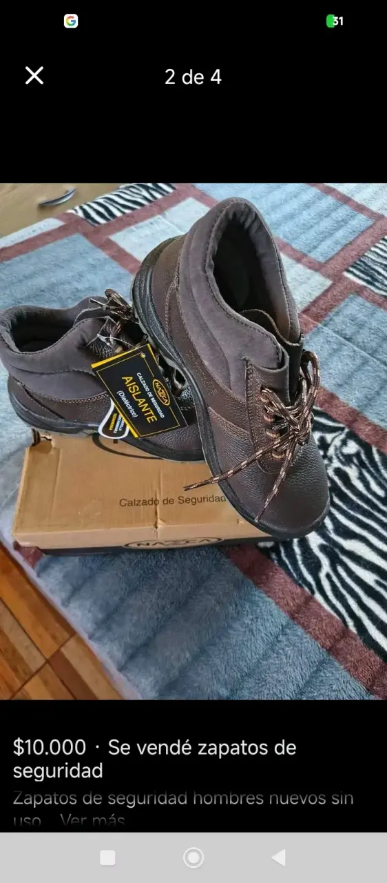 Zapatos de seguridad marrones - miniatura 2