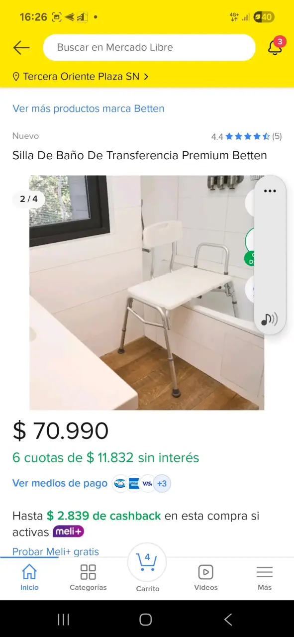 Silla de baño de transferencia - miniatura 2