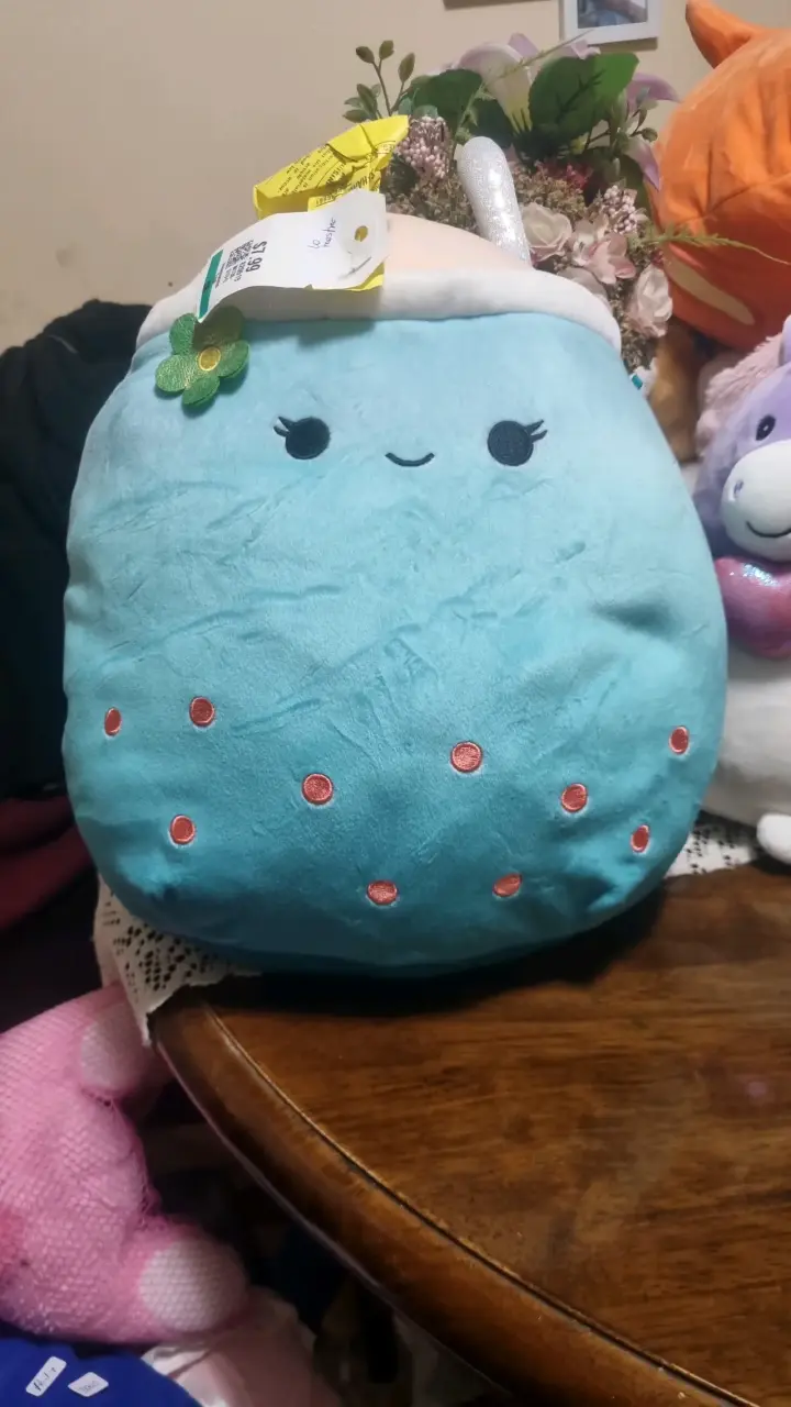 Squishmallow   grande azul con cara