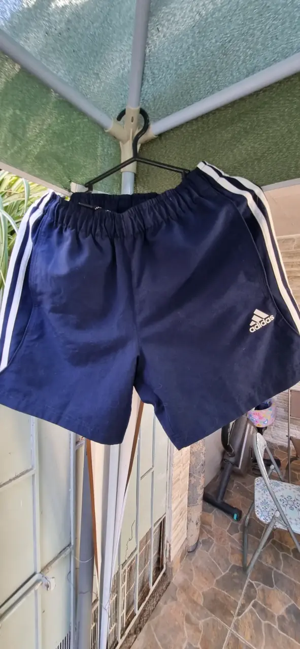 Short deportivo azul Adidas - miniatura 1