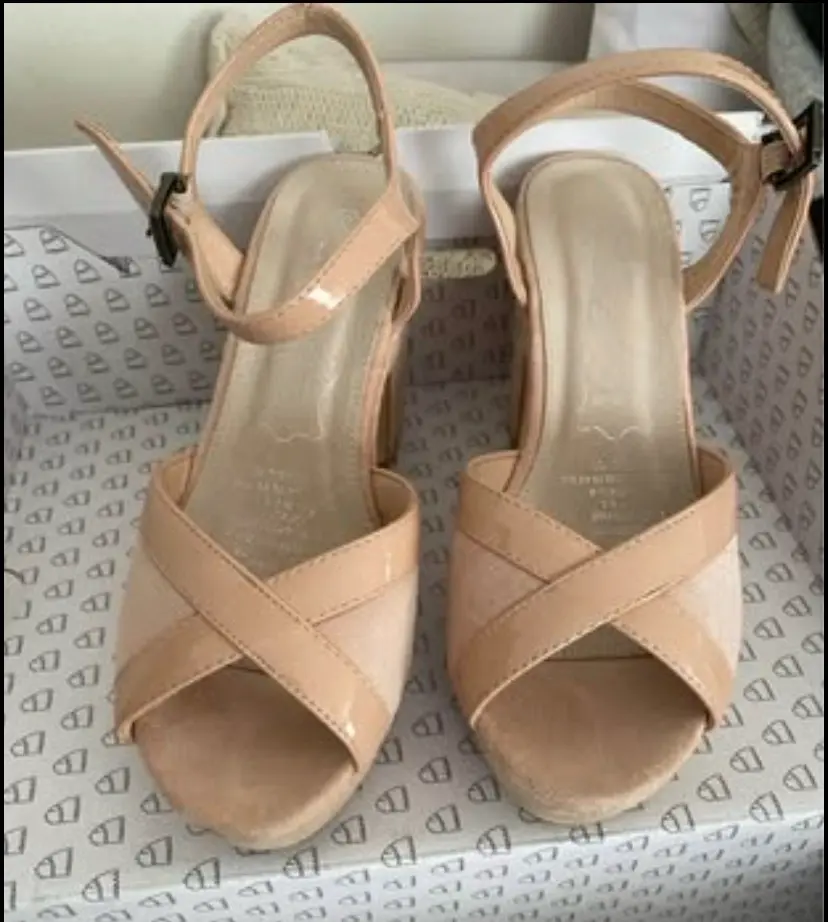 Chalas beige de tacón medio - miniatura 1