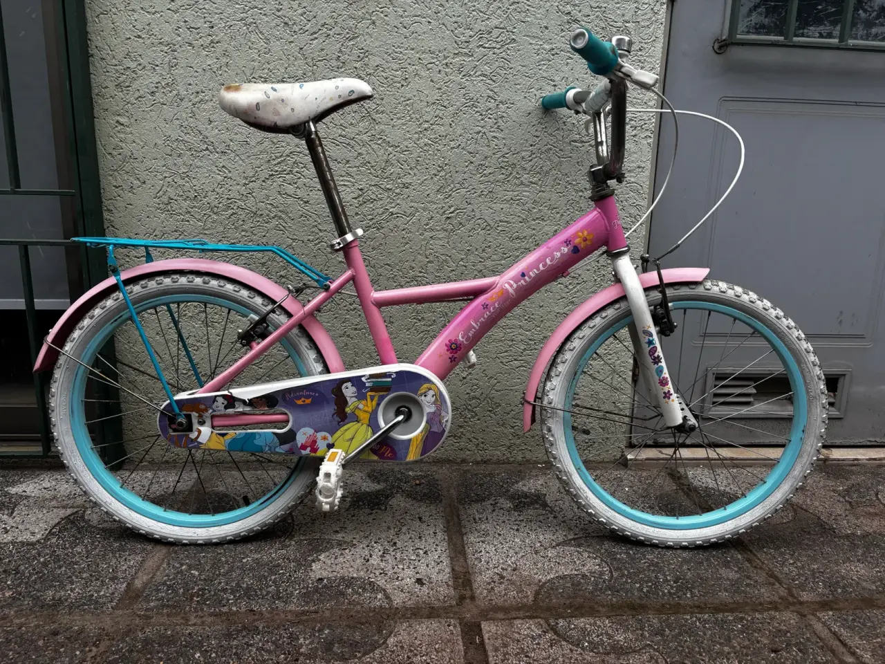 Bicicleta infantil rosa princesas - miniatura 1
