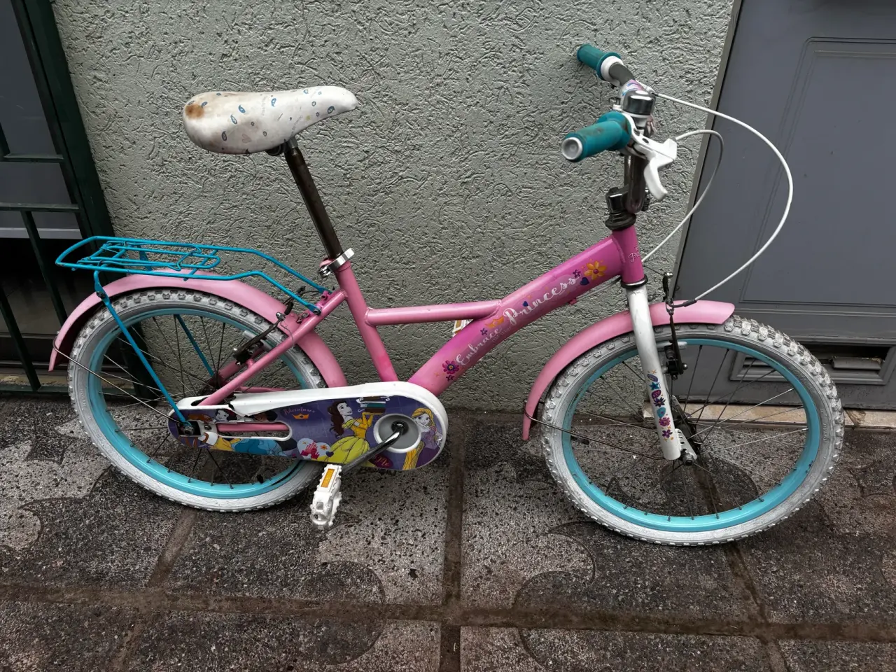 Bicicleta infantil rosa princesas - miniatura 2