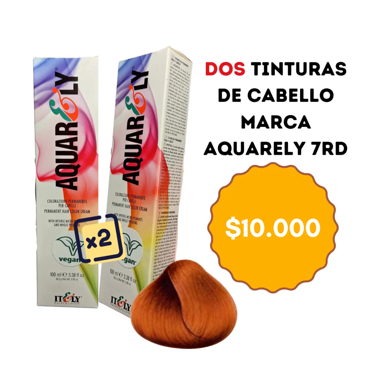 Tinturas de cabello Aquarely 7RD