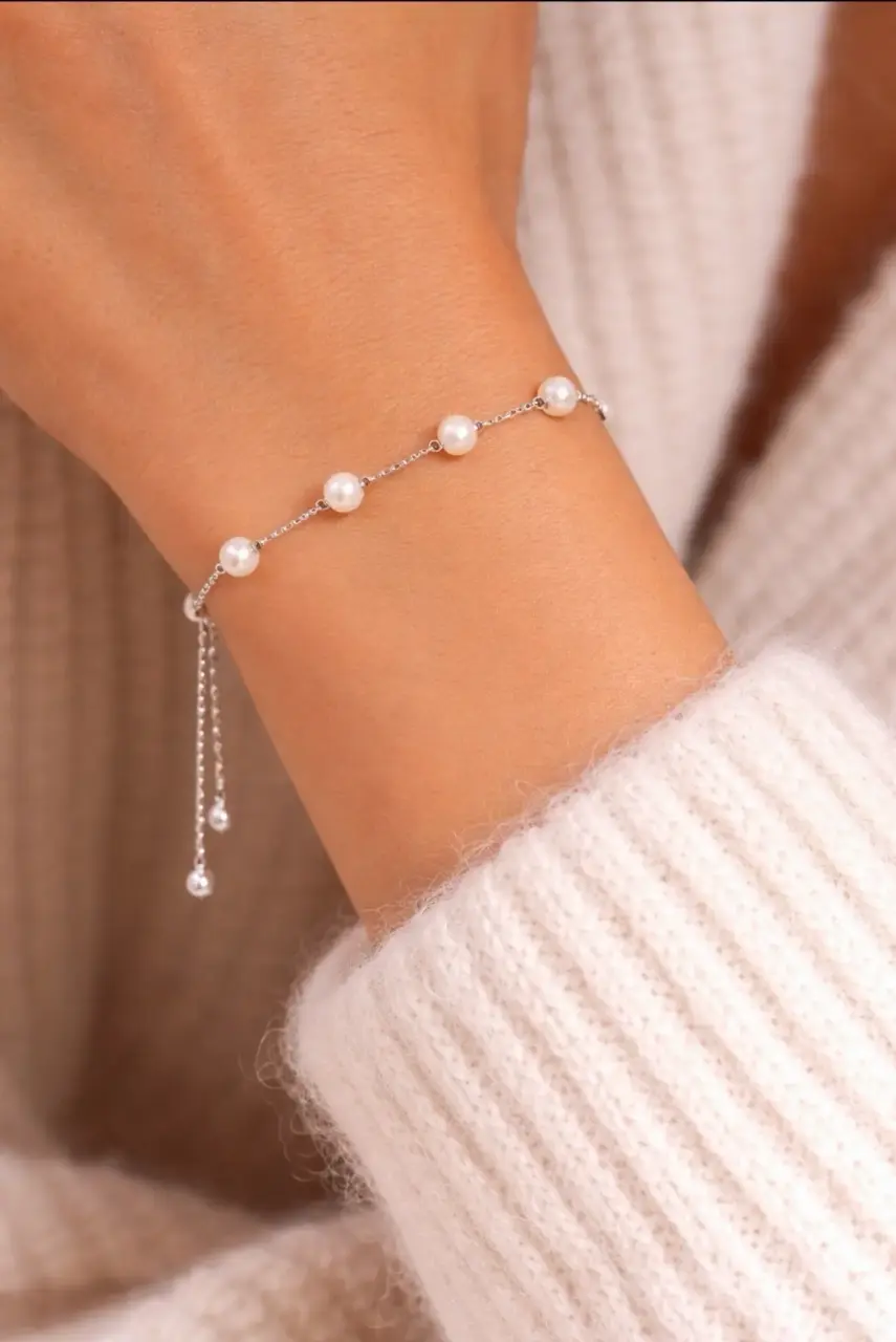 Pulsera de perlas y plata - miniatura 2
