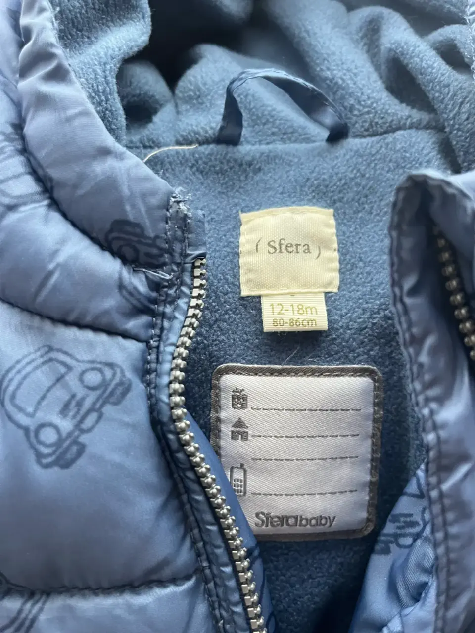 Chaqueta azul infantil con capucha - miniatura 2