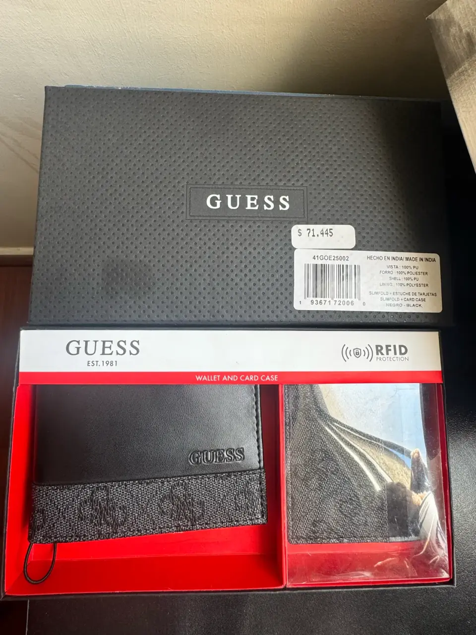 Set billetera y tarjetero Guess - miniatura 1