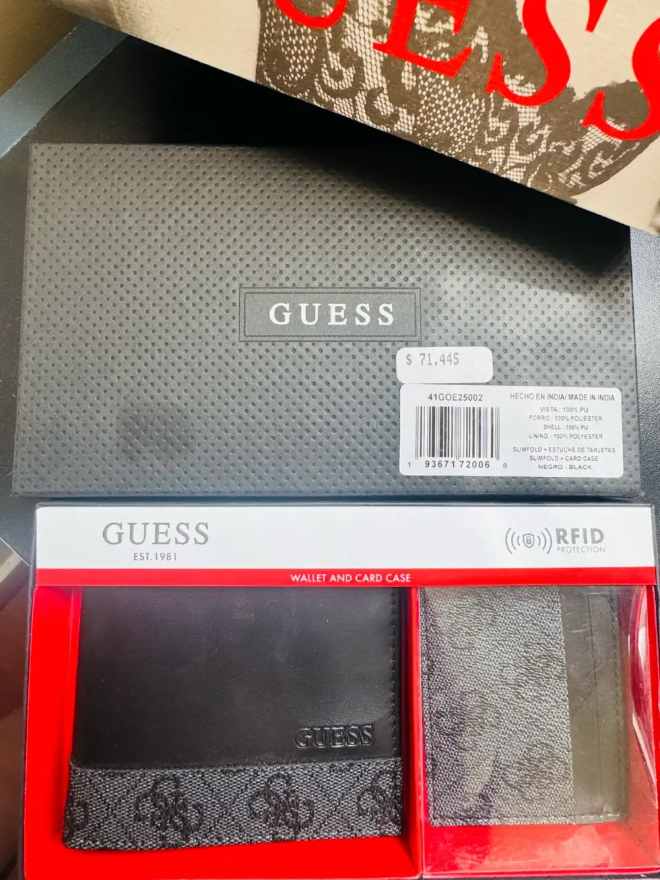 Set billetera y tarjetero Guess - miniatura 3
