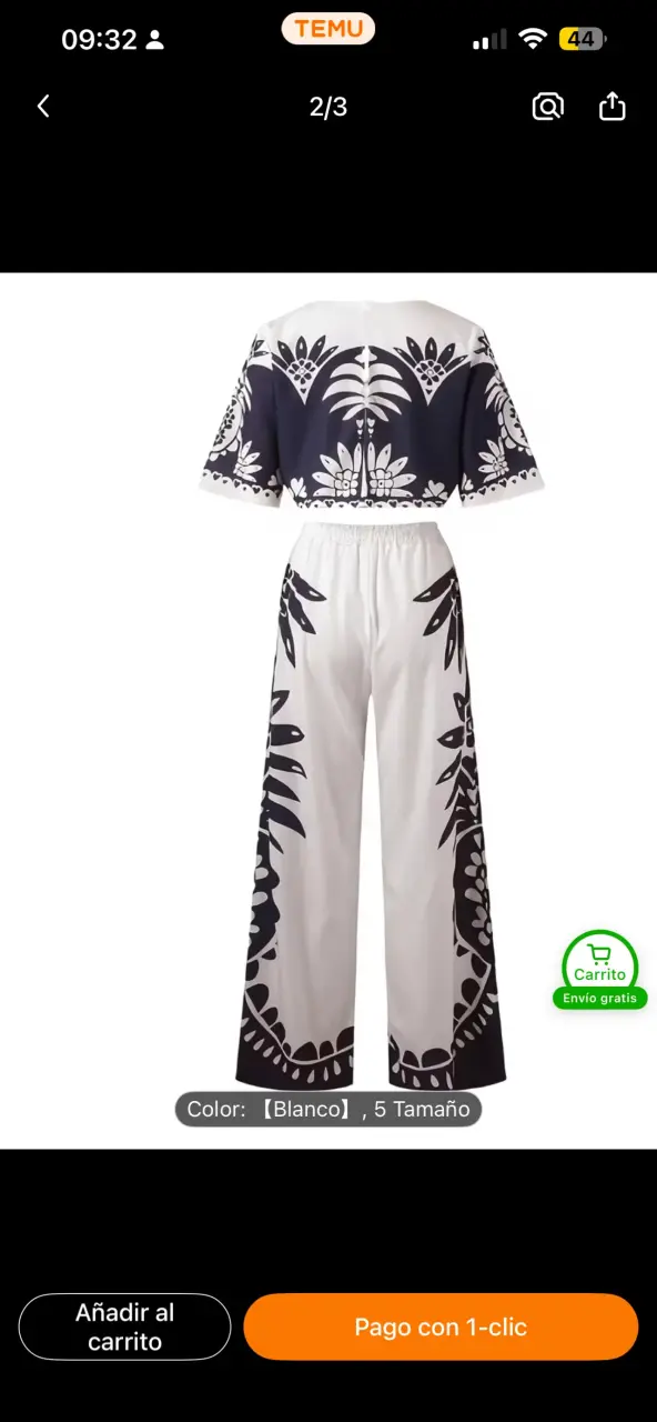 Conjunto estampado blanco y negro - miniatura 1