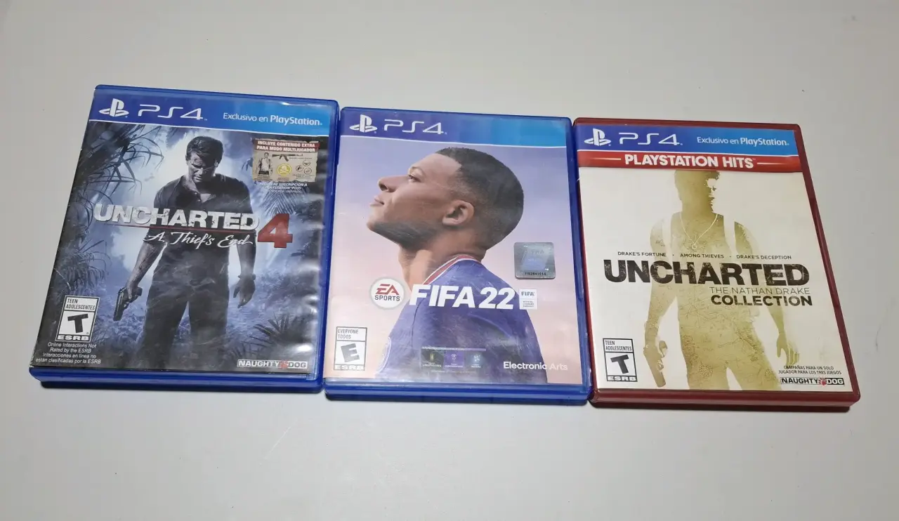 Lote de juegos PS4 fifa uncharted