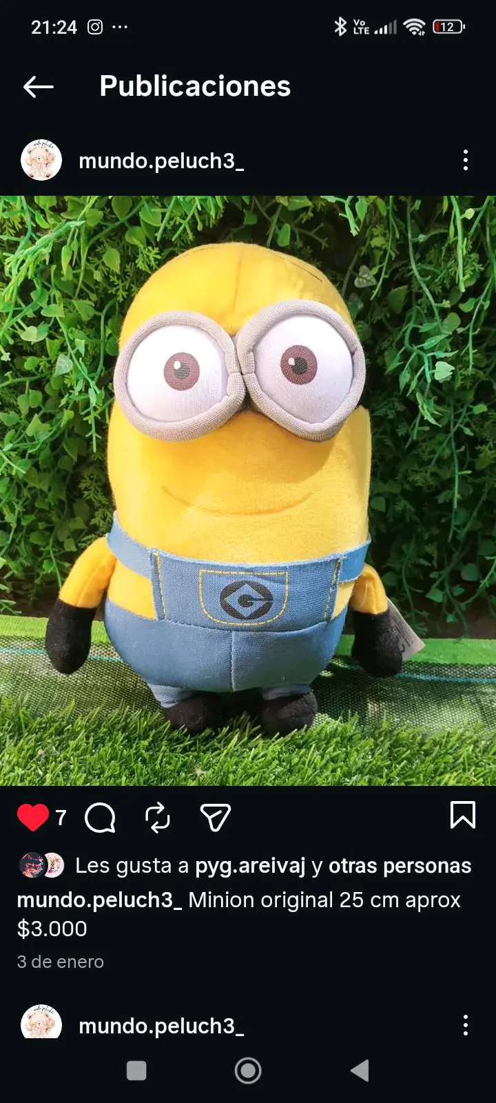 Peluche Minion original amarillo