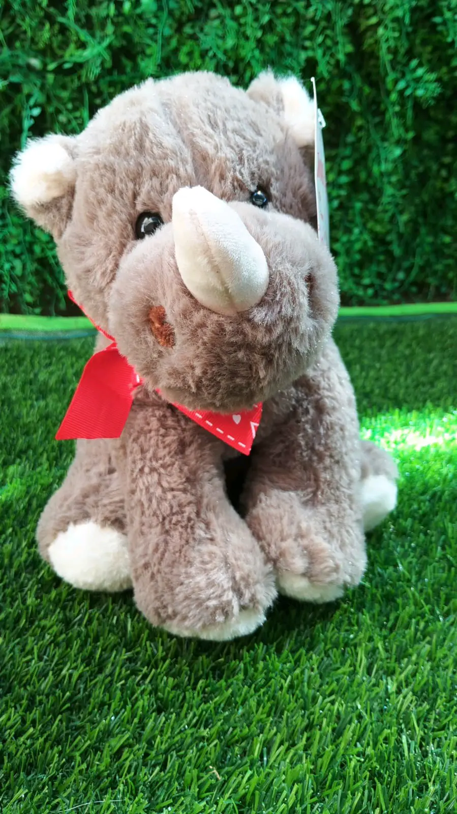 Peluche rinoceronte suave gris - miniatura 1