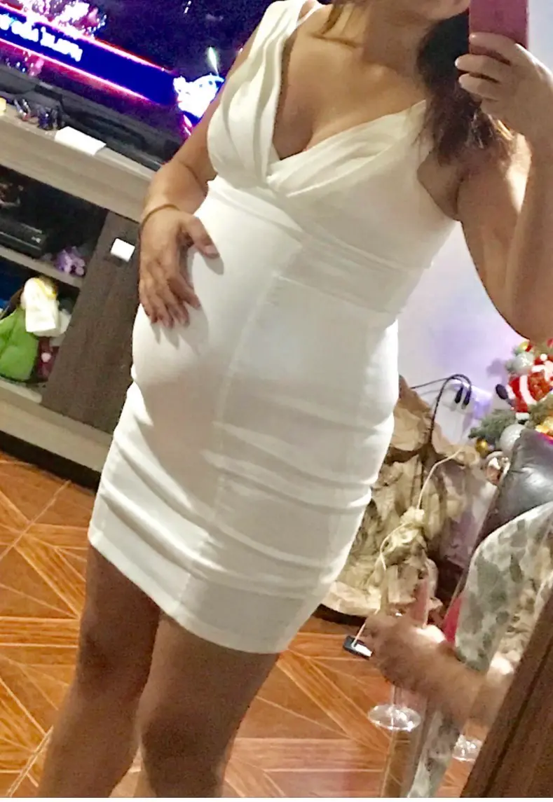 Vestido blanco ajustado - miniatura 1