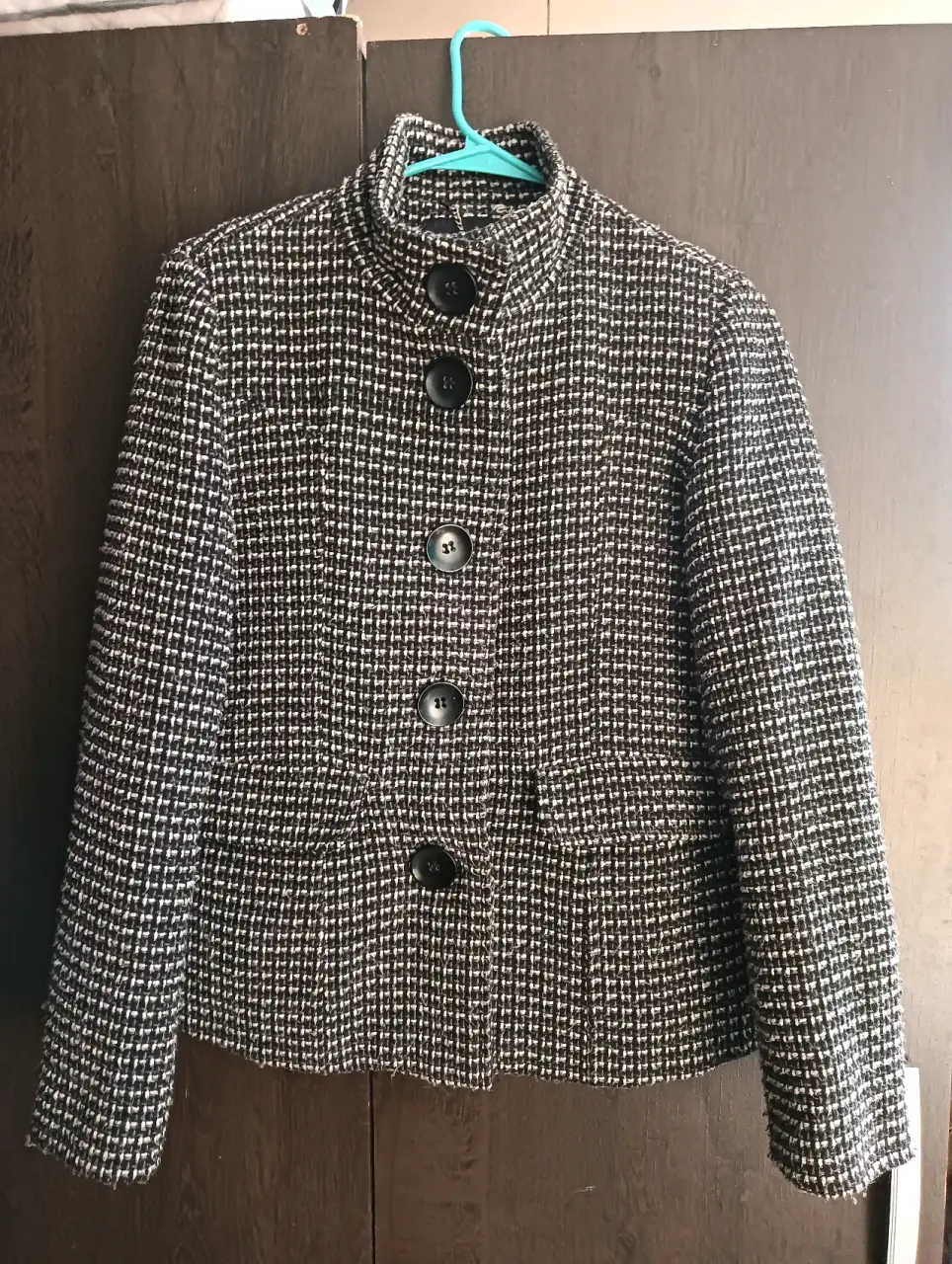 Chaqueta de lana a cuadros - miniatura 1