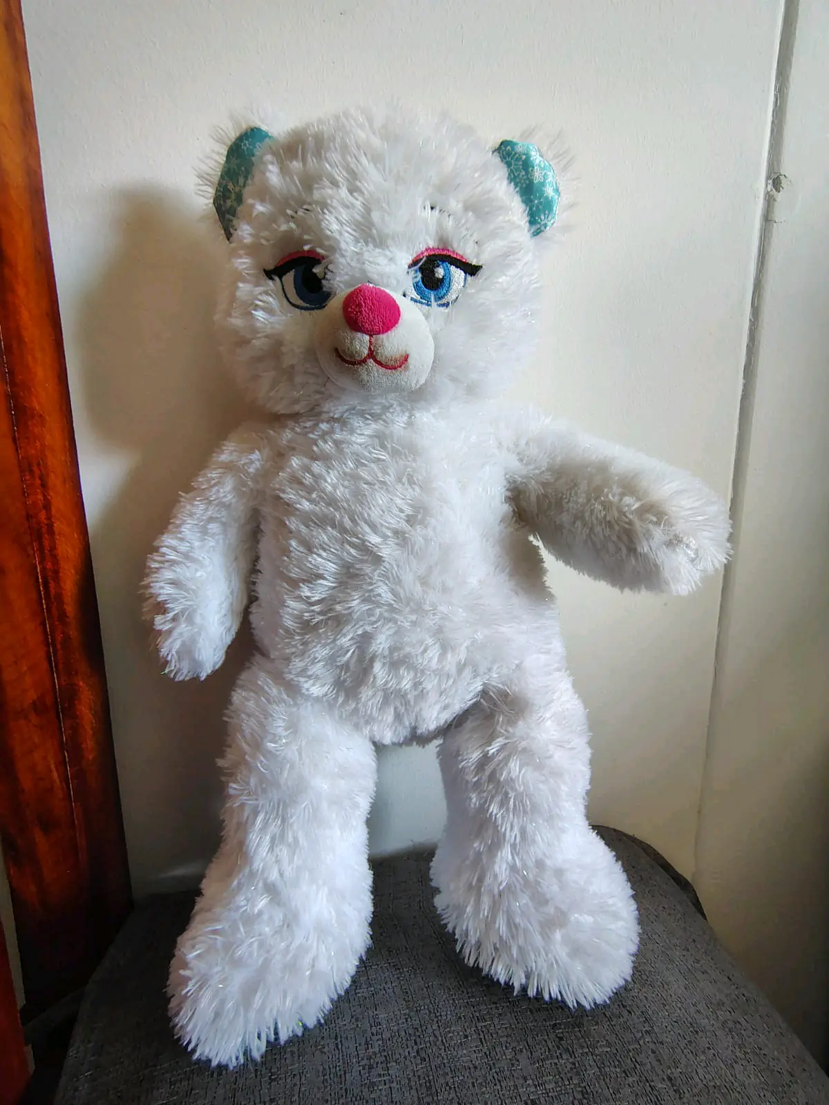 Osito de peluche blanco suave grande - miniatura 1