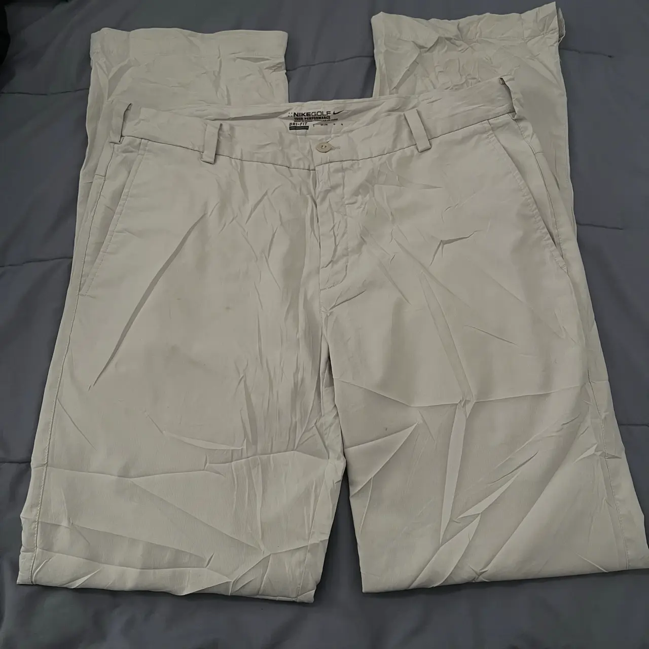 Pantalones Nike Golf Dri-Fit beige - miniatura 2