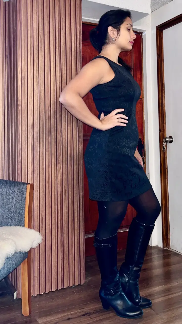 Vestido oficina negro sin mangas - miniatura 1