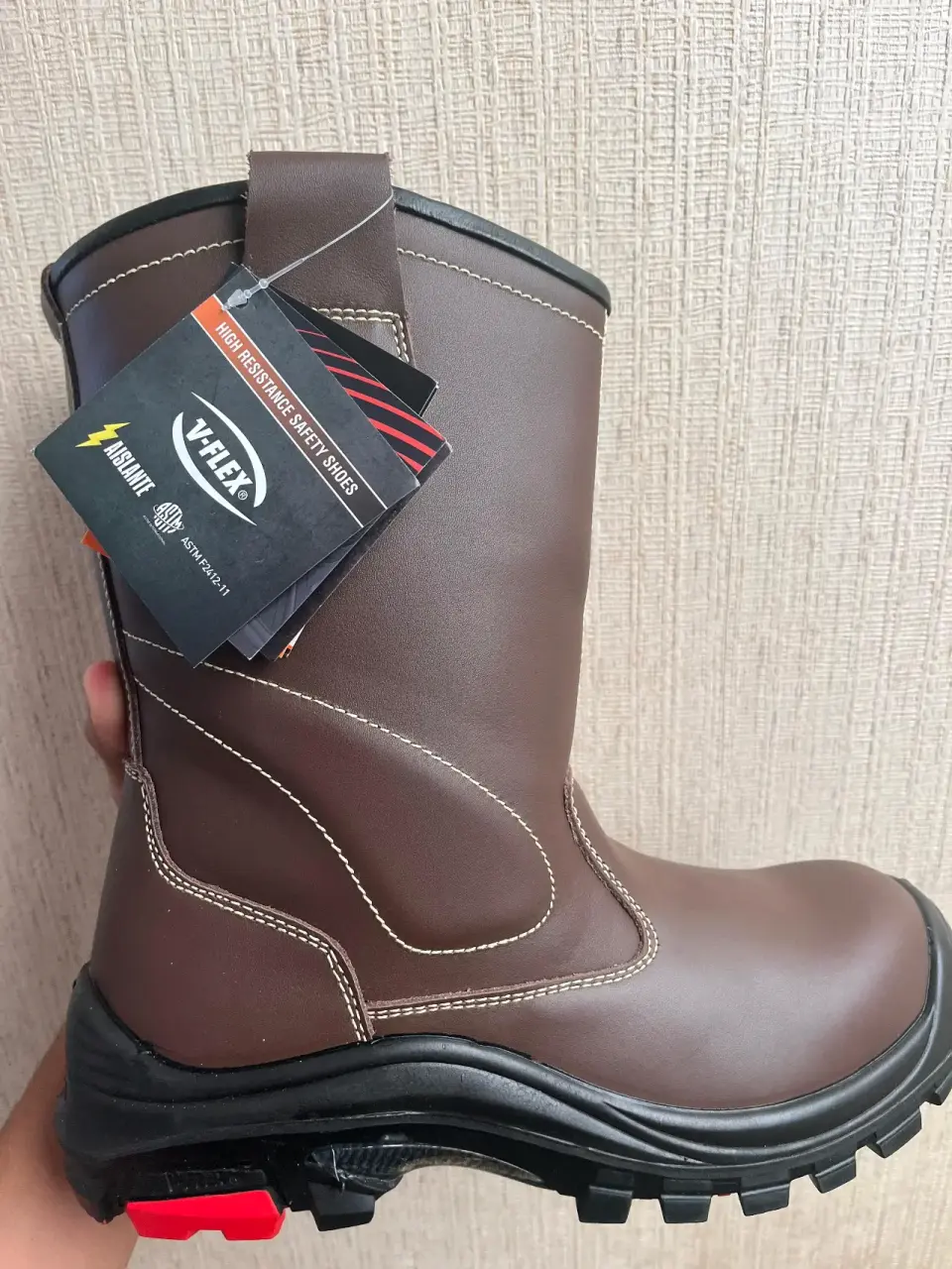 Botas de trabajo marrones para soldadores - miniatura 3