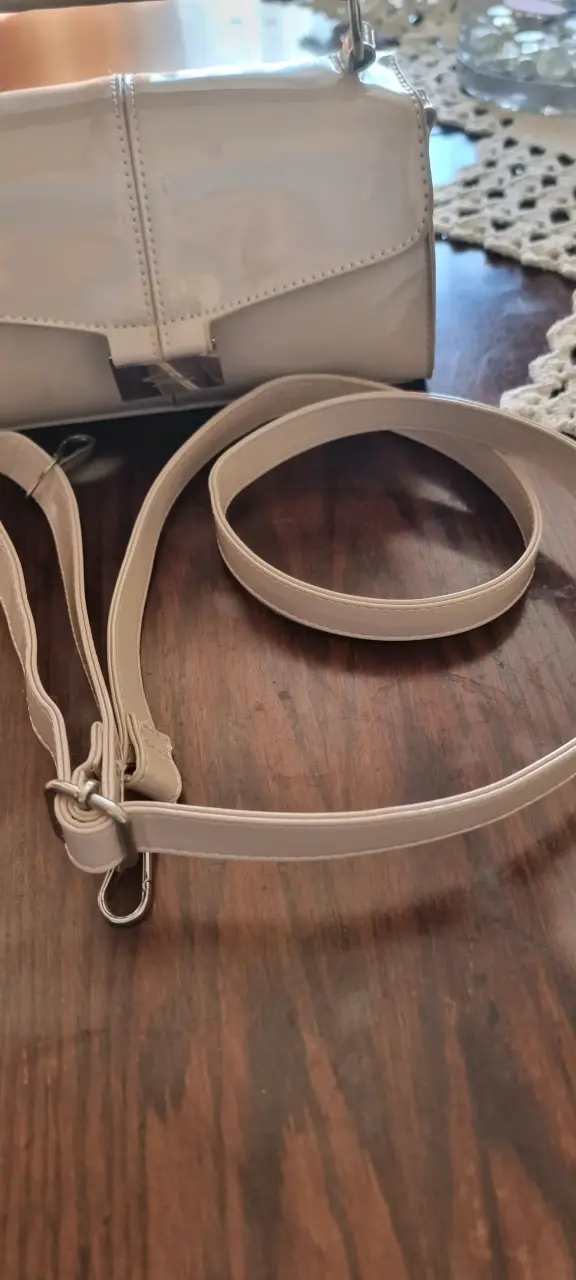 Cartera beige con asa rígida - miniatura 2
