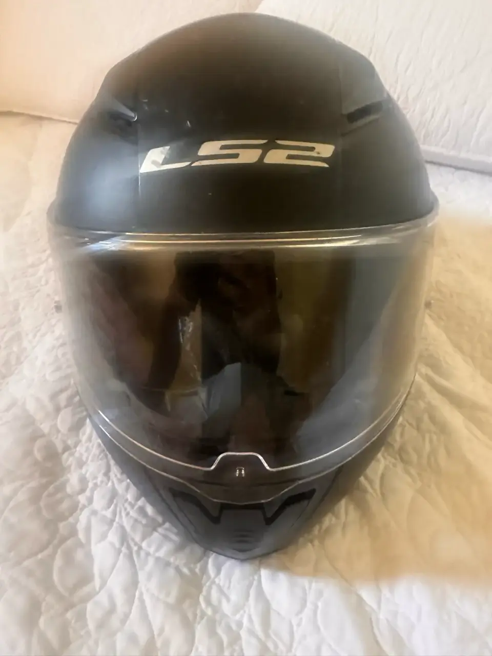 Casco motocicleta negro LS2 con intercomunicad - miniatura 3