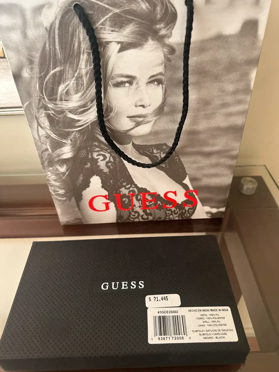 Billetera y tarjetero Guess negro - miniatura 4