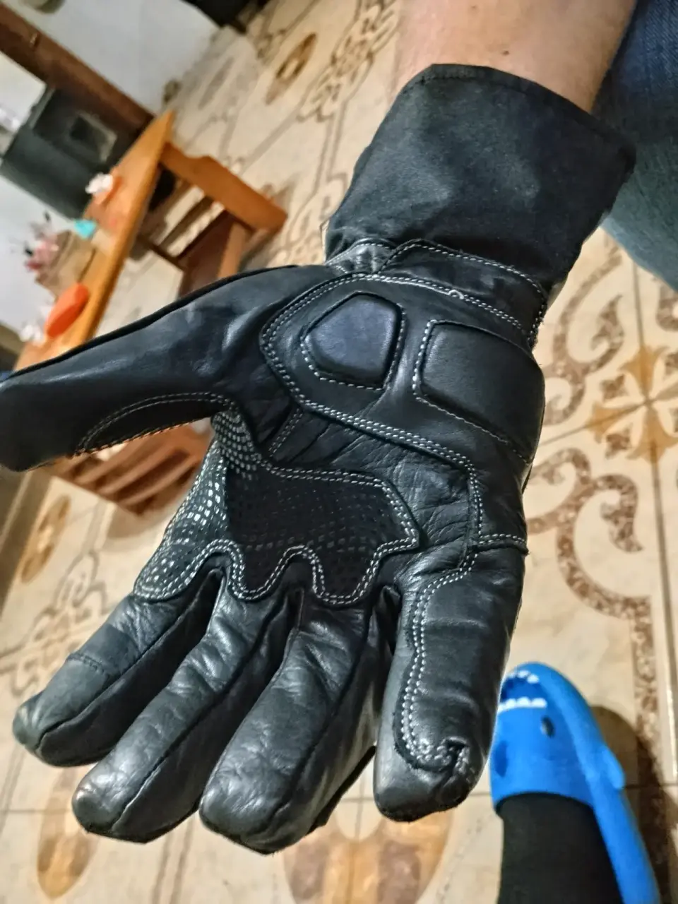 Guantes de moto negros - miniatura 2