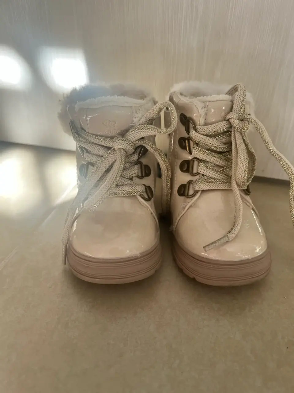 Botas de niña beige con forro talla 20 - miniatura 3