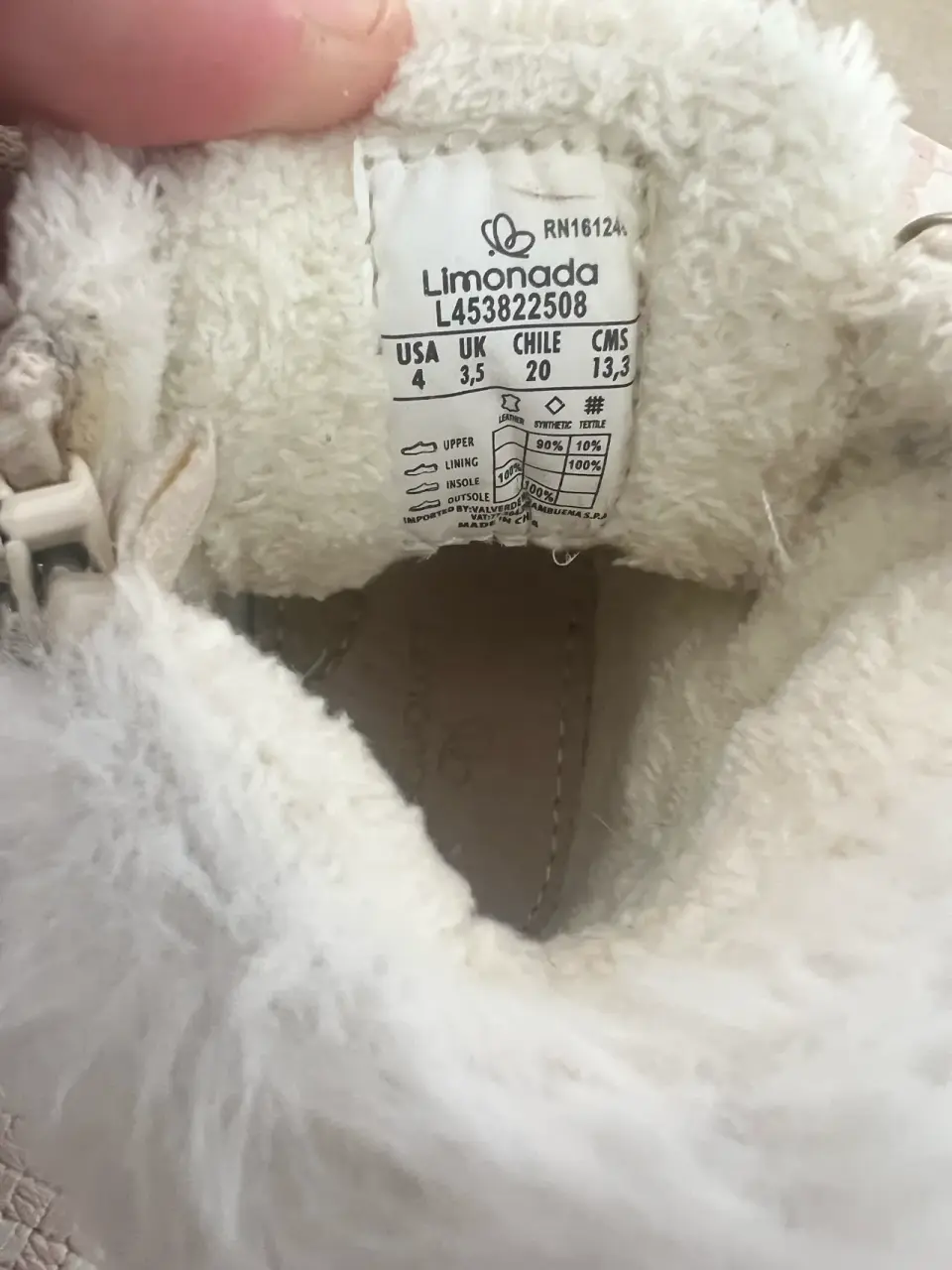Botas de niña beige con forro talla 20 - miniatura 4