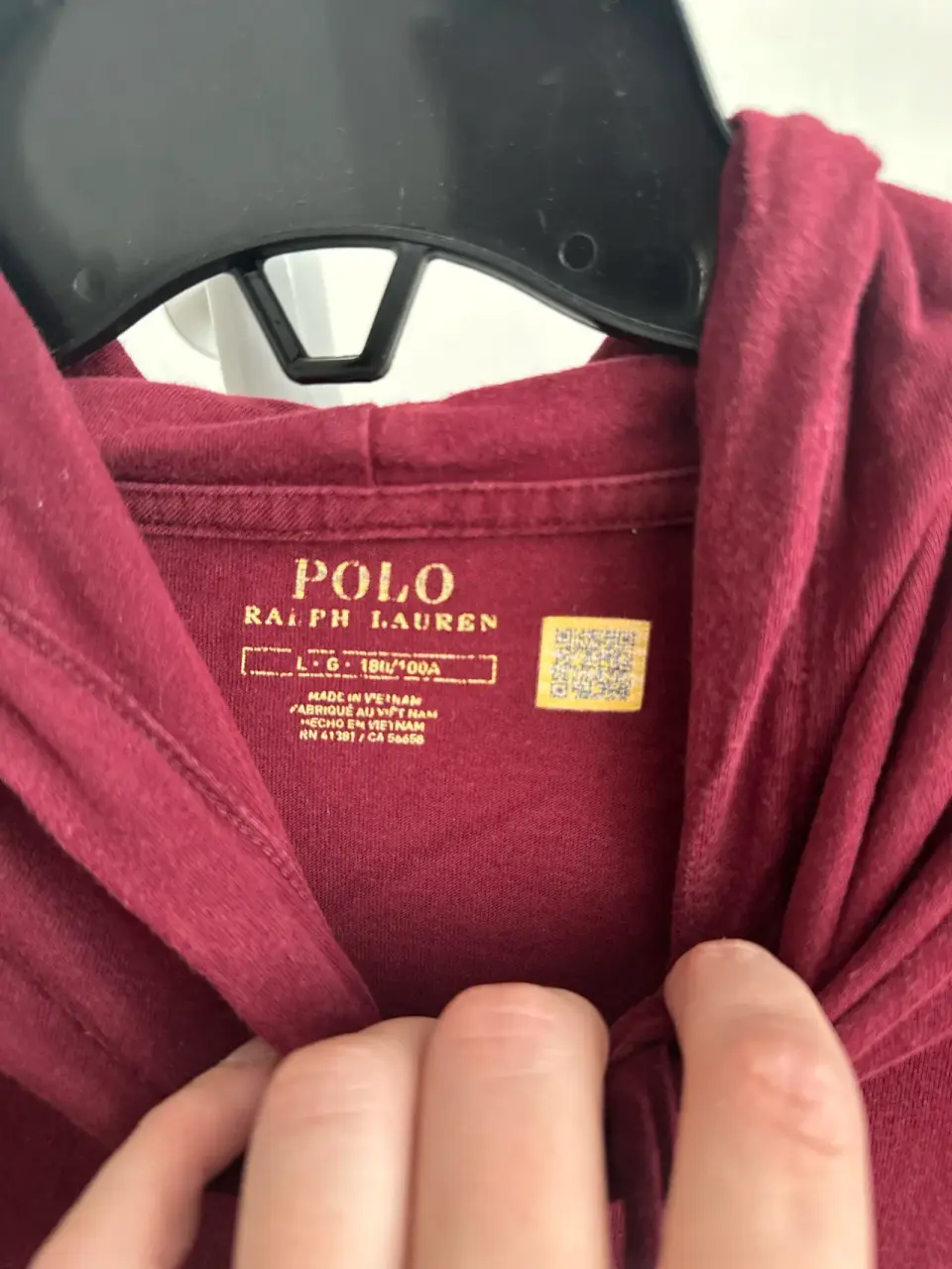 Polerón burdeo con capucha polo - miniatura 3