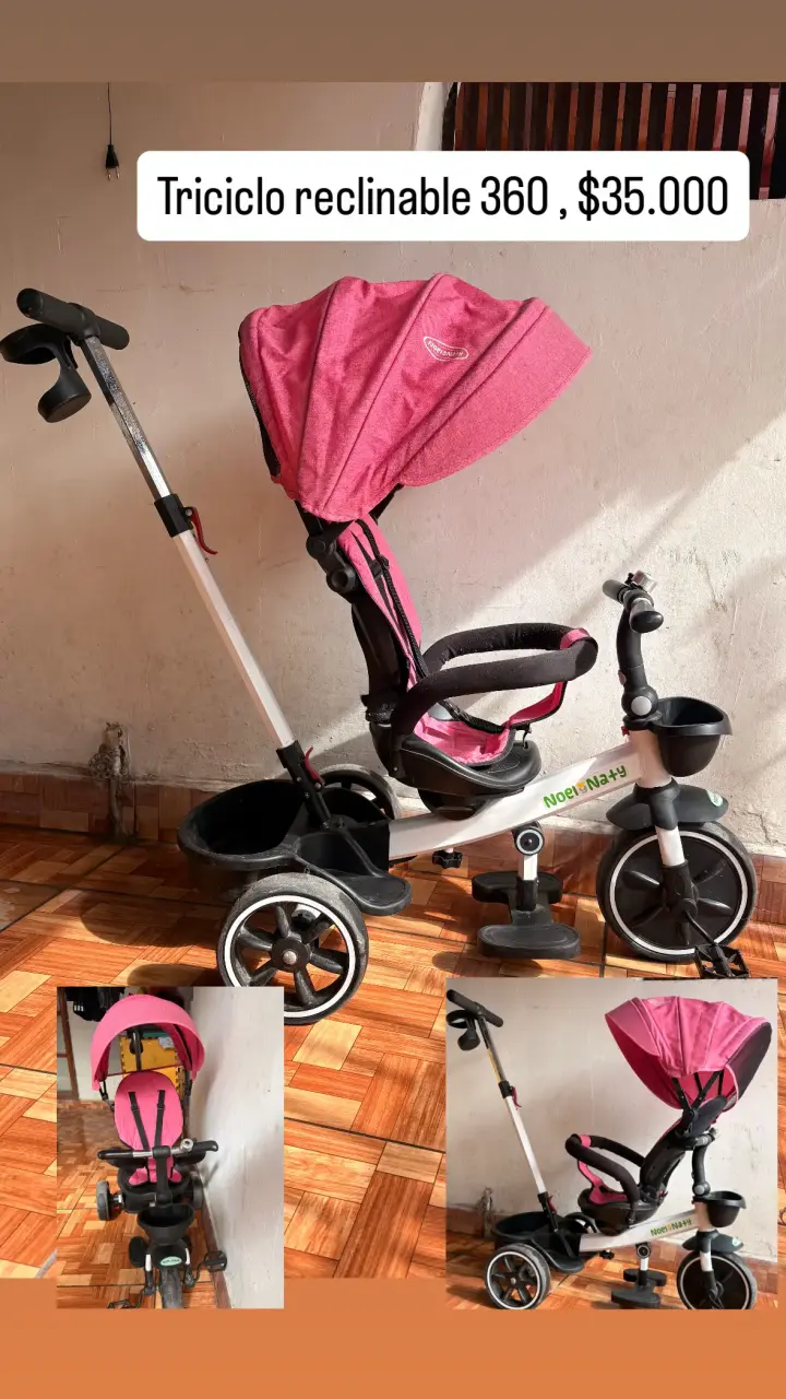 Triciclo reclinable 360 Noel y Naty