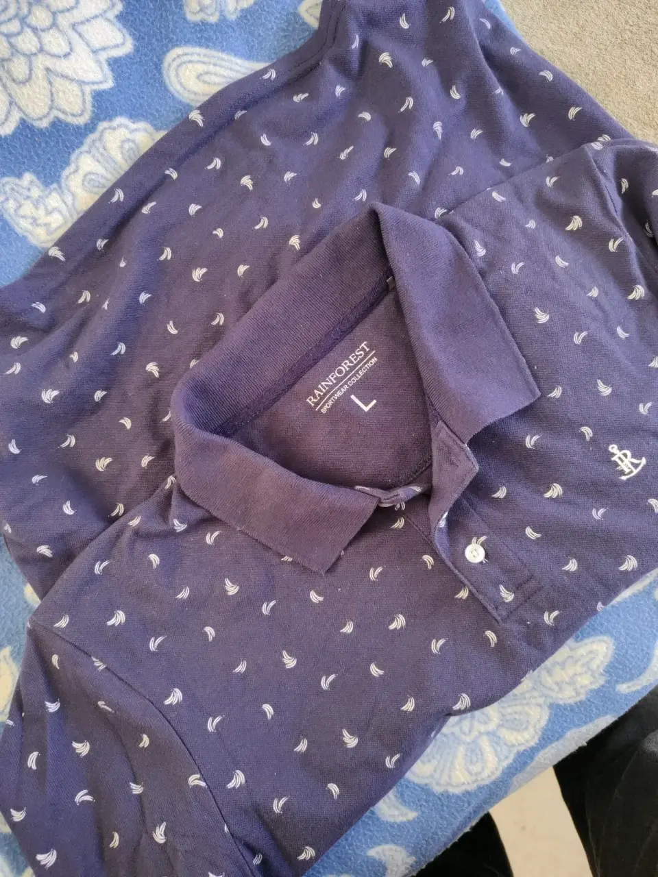 Polera pique azul estampada - miniatura 3