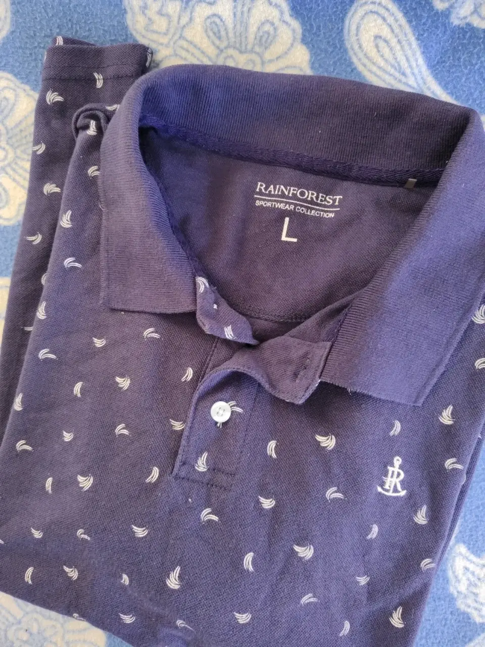 Polera pique azul estampada - miniatura 4
