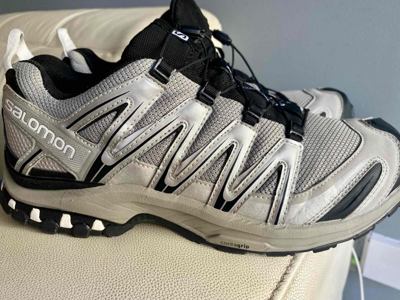 Zapatillas deportivas Salomon grises 3D contragrip - miniatura 3