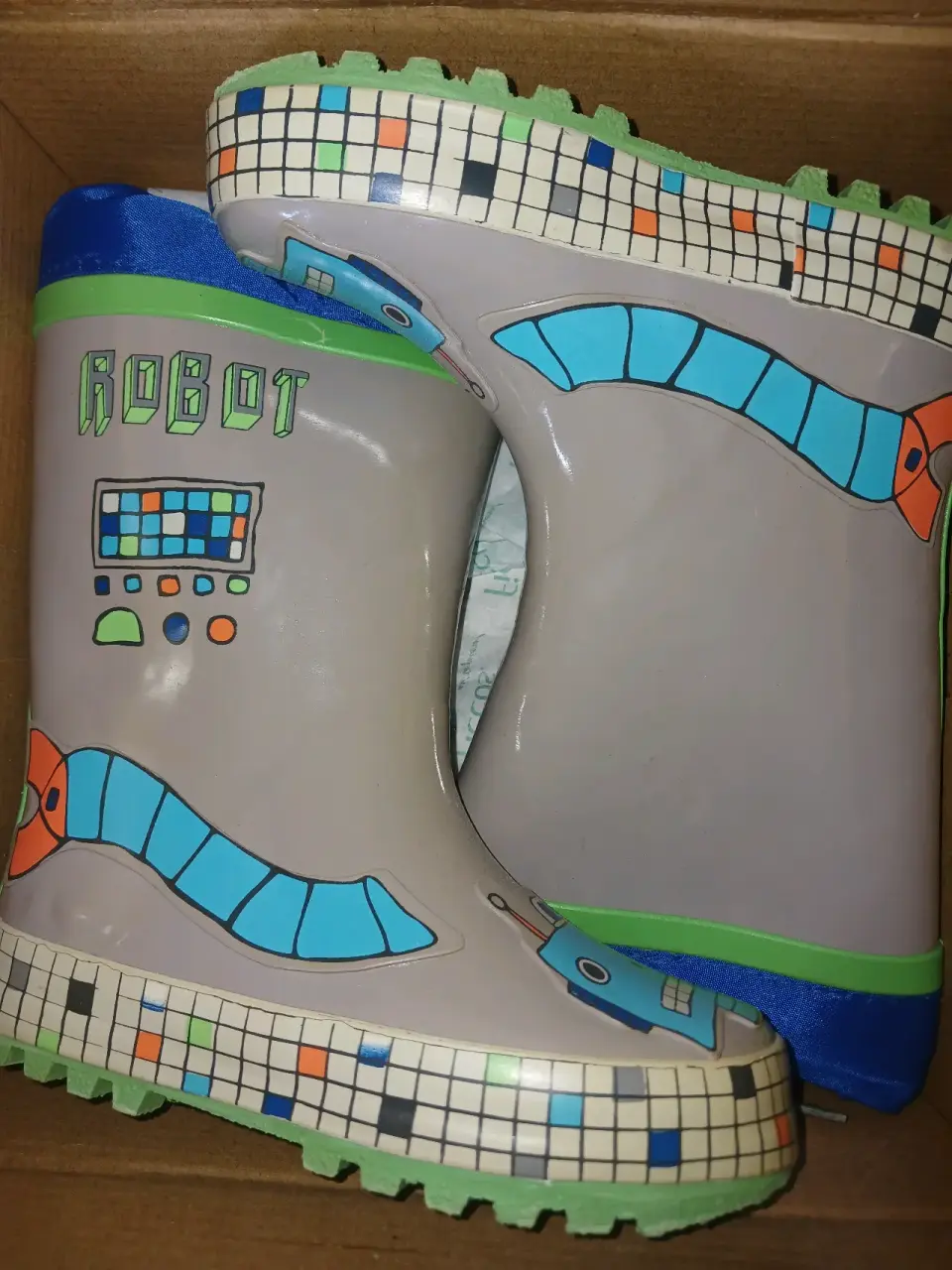 Botas de lluvia infantiles robot - miniatura 1
