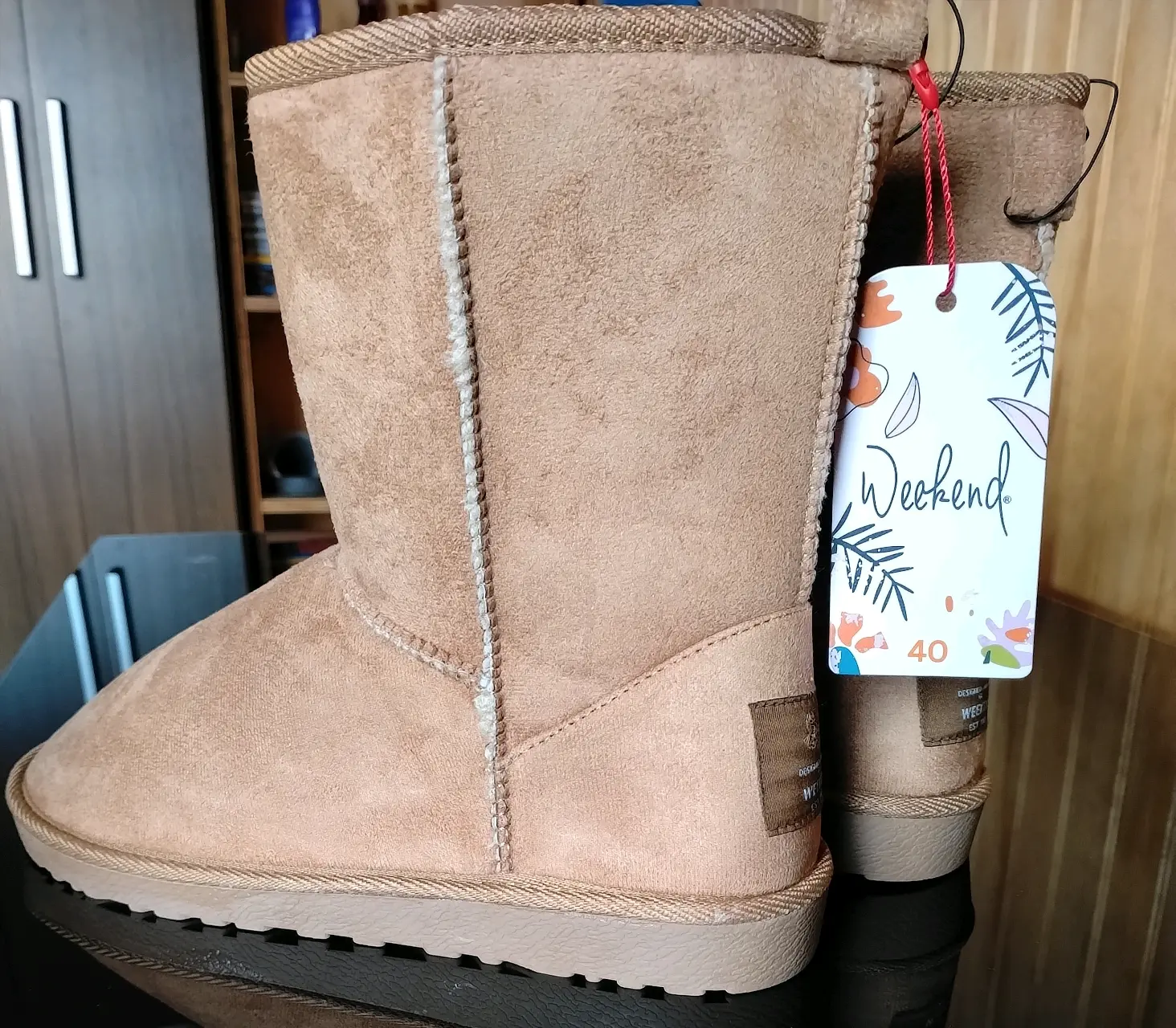Botas de mujer color marrón talla 40 - miniatura 3