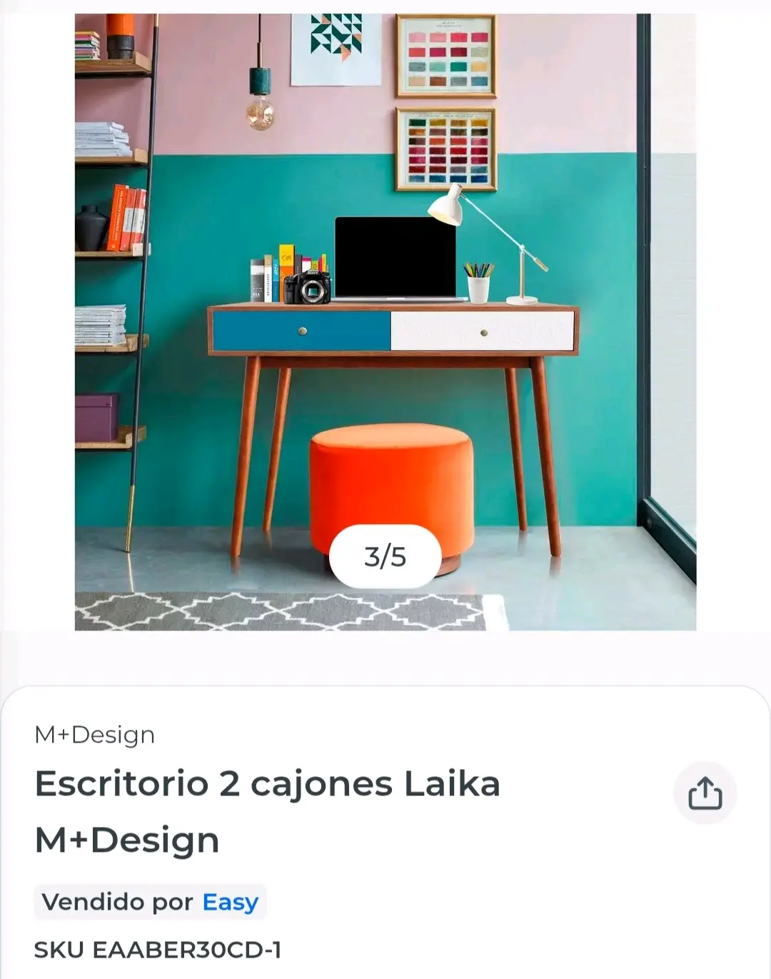 Escritorio moderno con cajones - miniatura 5