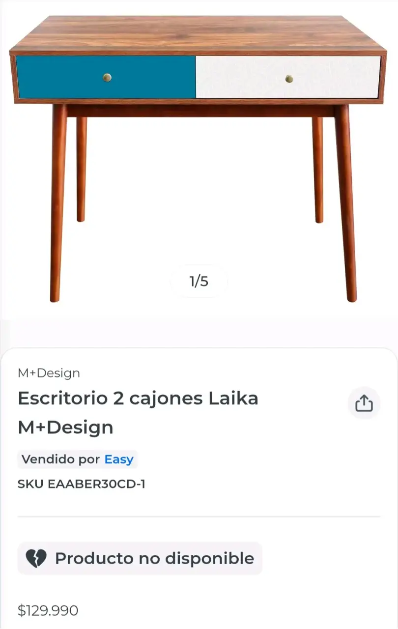 Escritorio moderno con cajones - miniatura 6