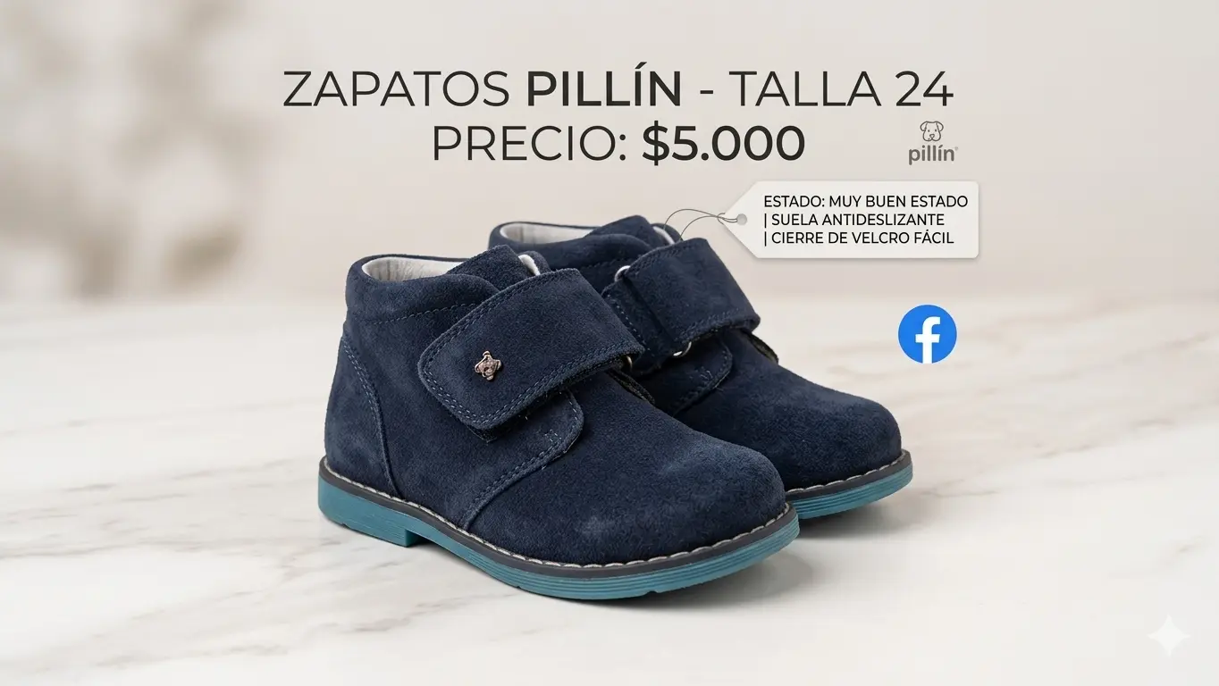 Zapatos Pillín talla 24 azul - miniatura 1