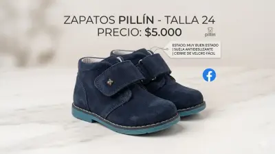 Zapatos Pillín talla 24 azul - miniatura 1