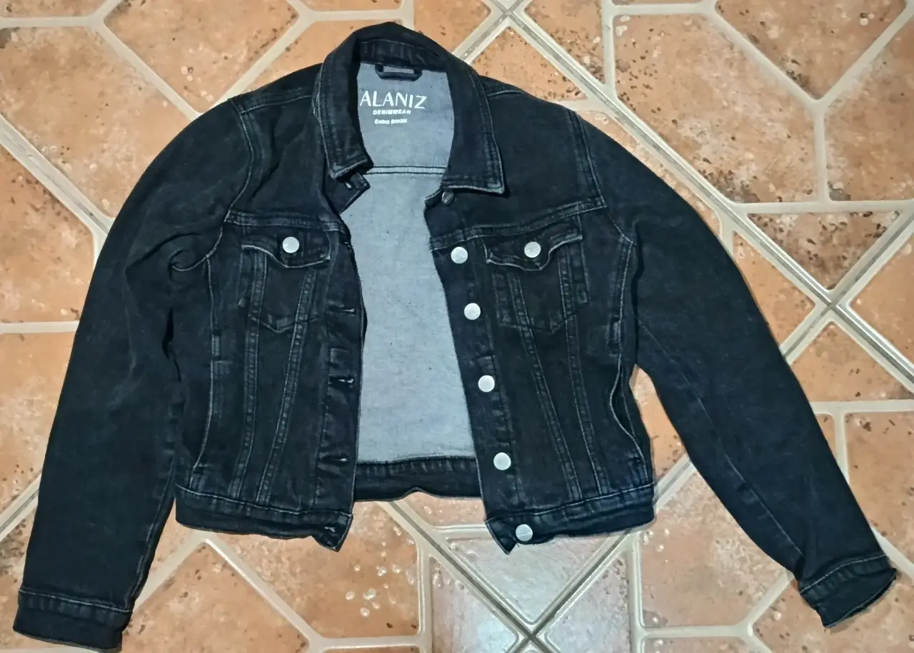 Chaqueta de mezclilla Alaniz negra - miniatura 1