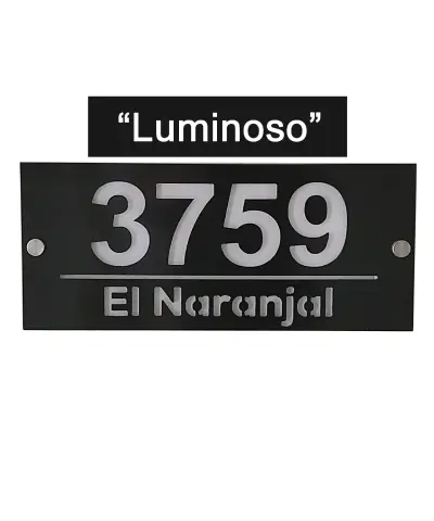 Letrero luminoso, número para casa - miniatura 1