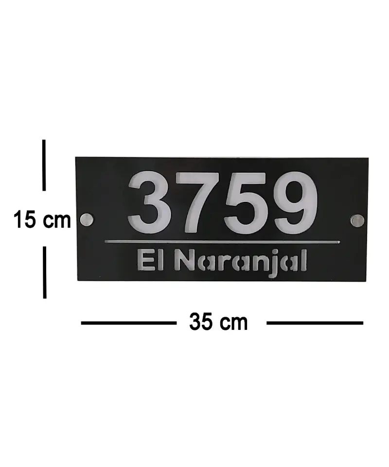 Letrero luminoso, número para casa - 2