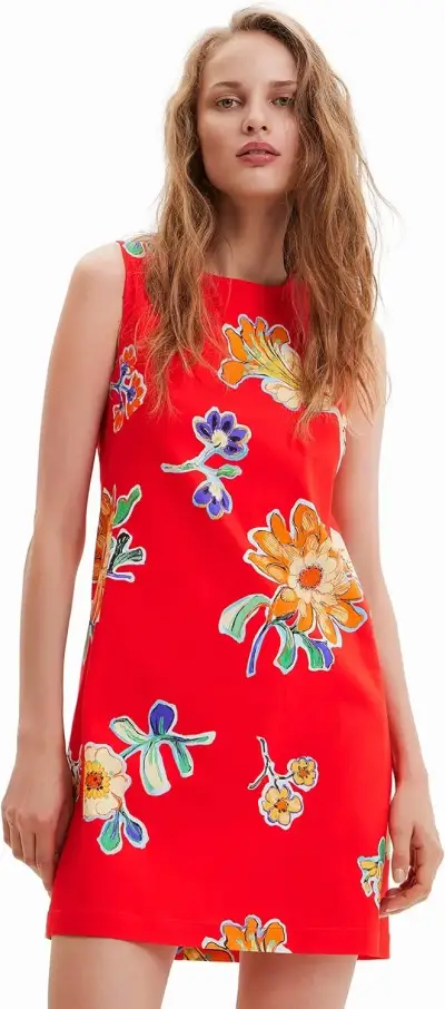 Vestido rojo  DESIGUAL - miniatura 1