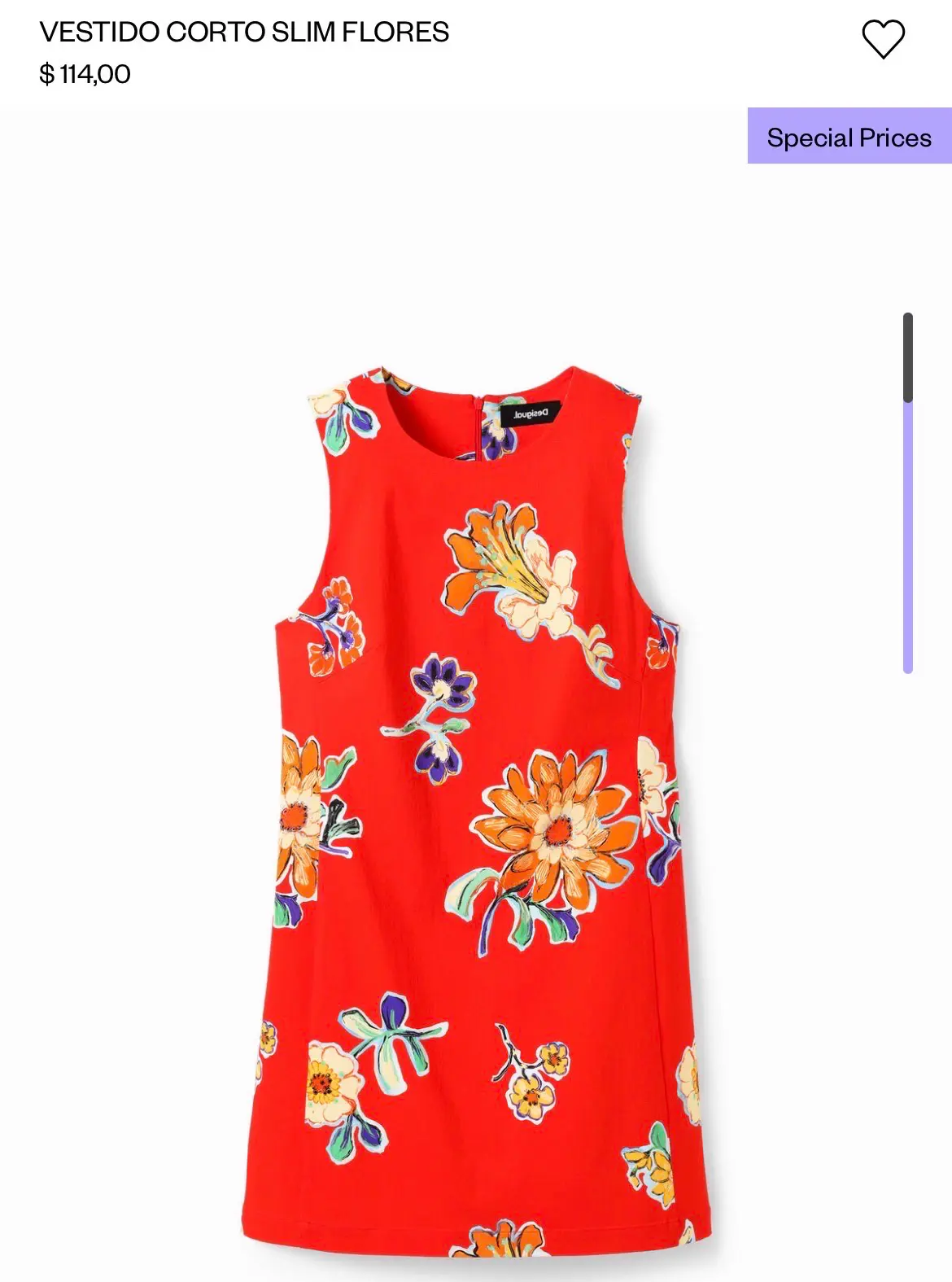 Vestido rojo  DESIGUAL - miniatura 6