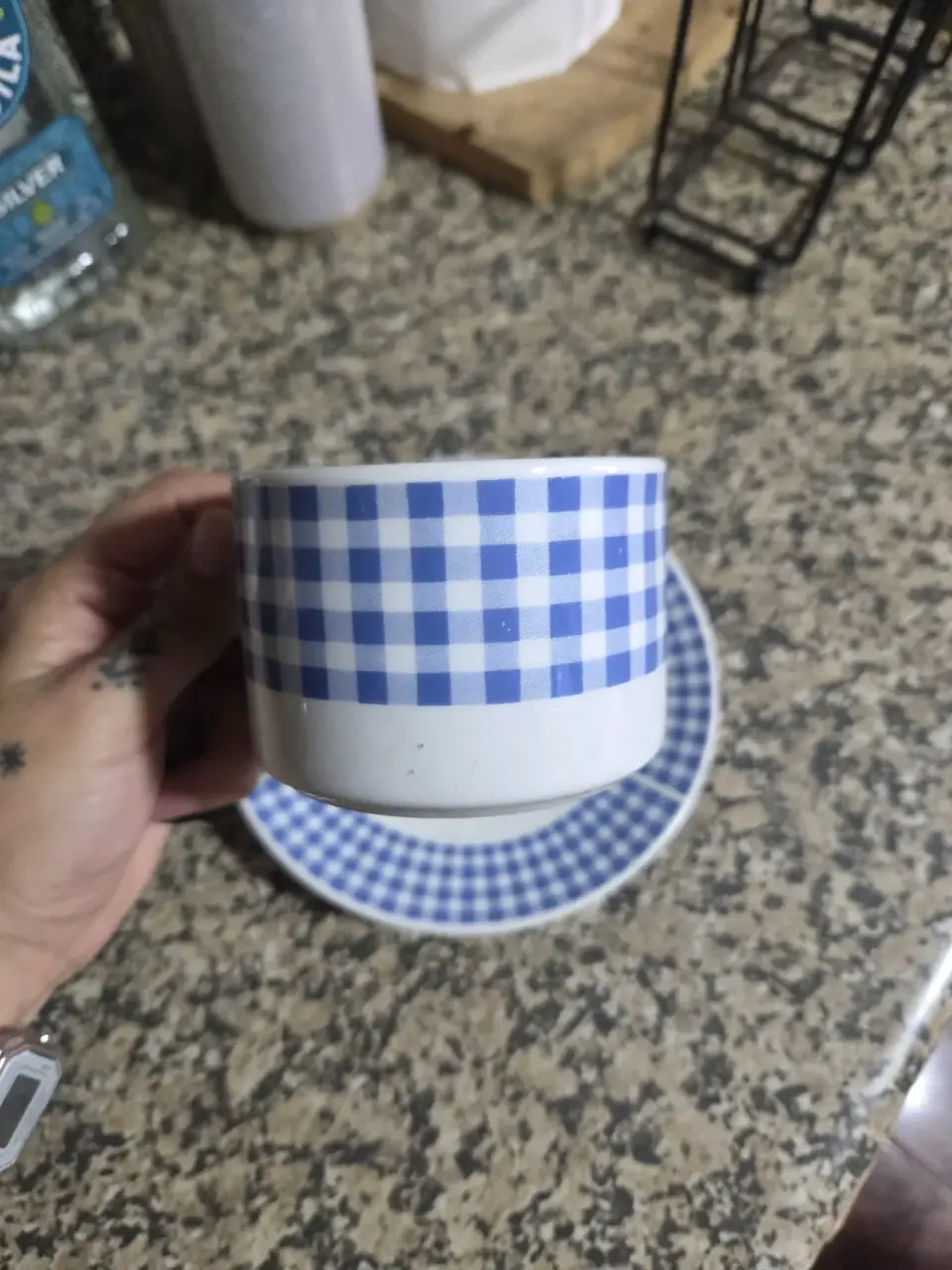 Taza con platillo de cerámica - miniatura 3