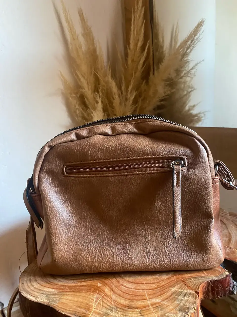 Bolso de cuero marrón Marca Sei - miniatura 2